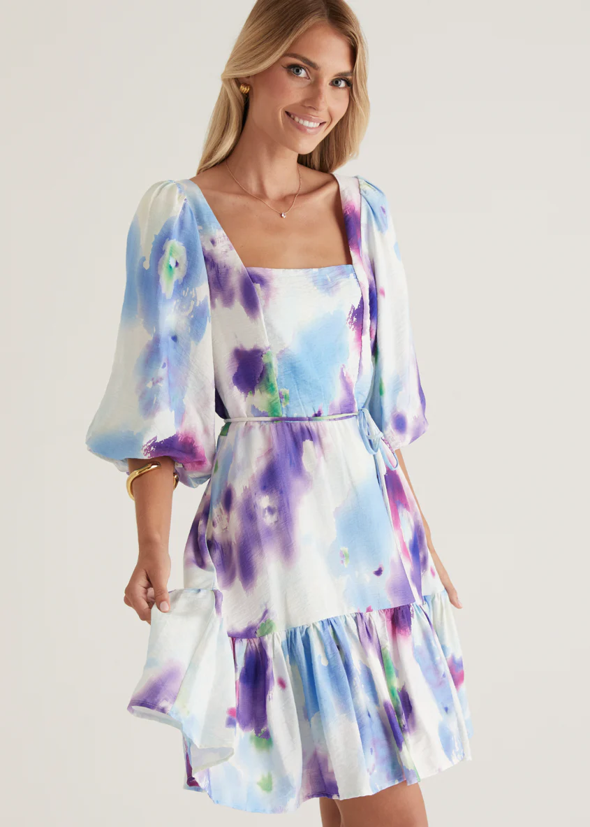 Namisha Dress - Violet Watercolour - Image 11
