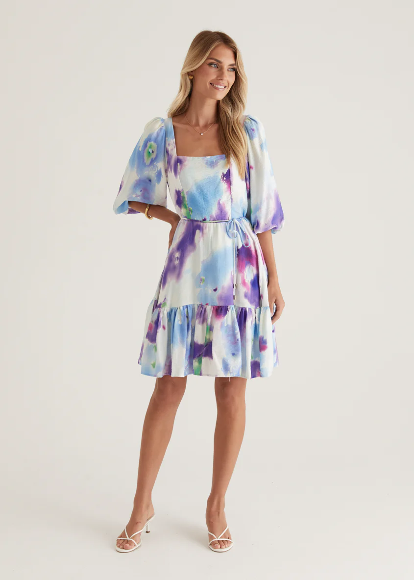 Namisha Dress - Violet Watercolour - Image 14