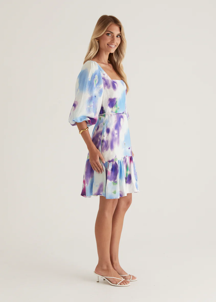 Namisha Dress - Violet Watercolour - Image 15