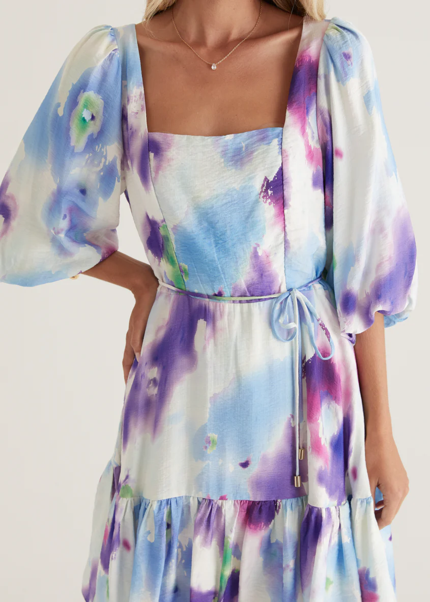 Namisha Dress - Violet Watercolour - Image 17