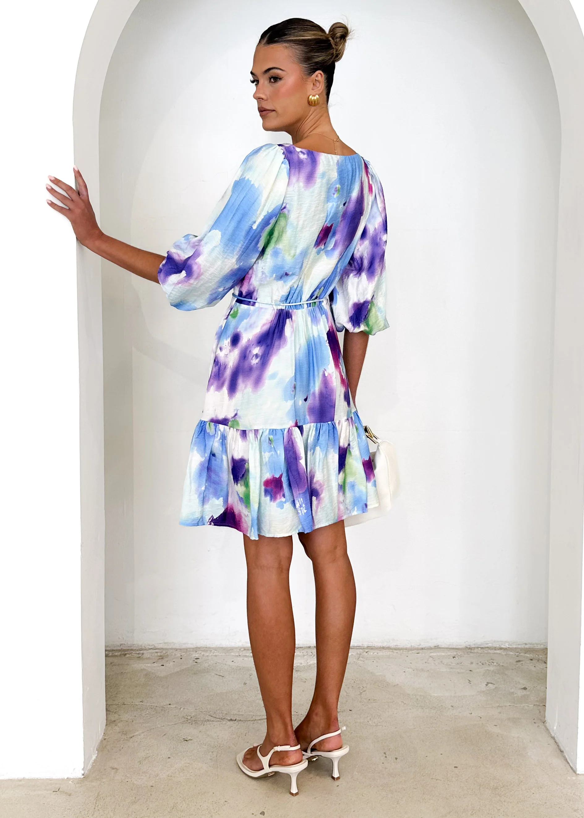 Namisha Dress - Violet Watercolour - Image 9