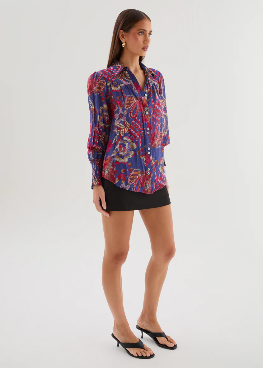 Natarsha Blouse - Blue Native - Image 6