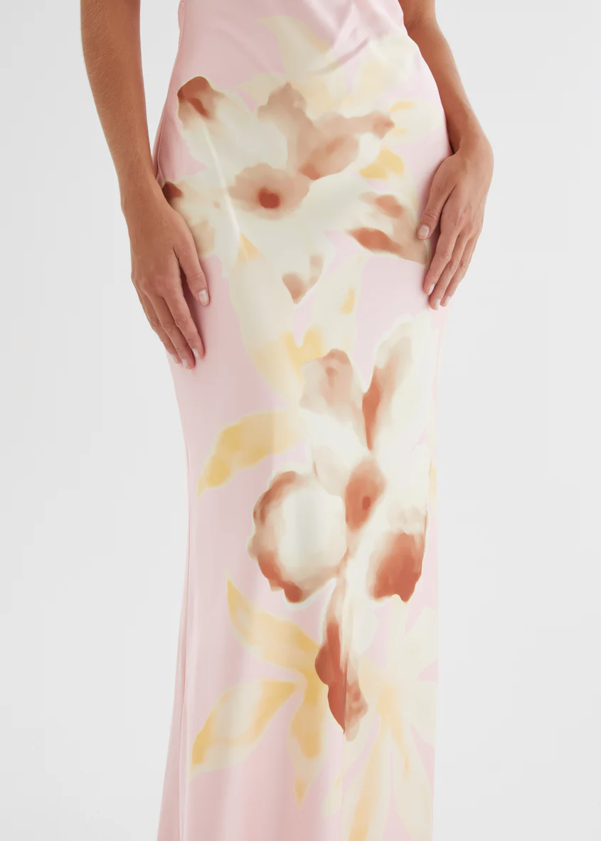 Neisha Halter Maxi Dress - Pink Floral - Image 9