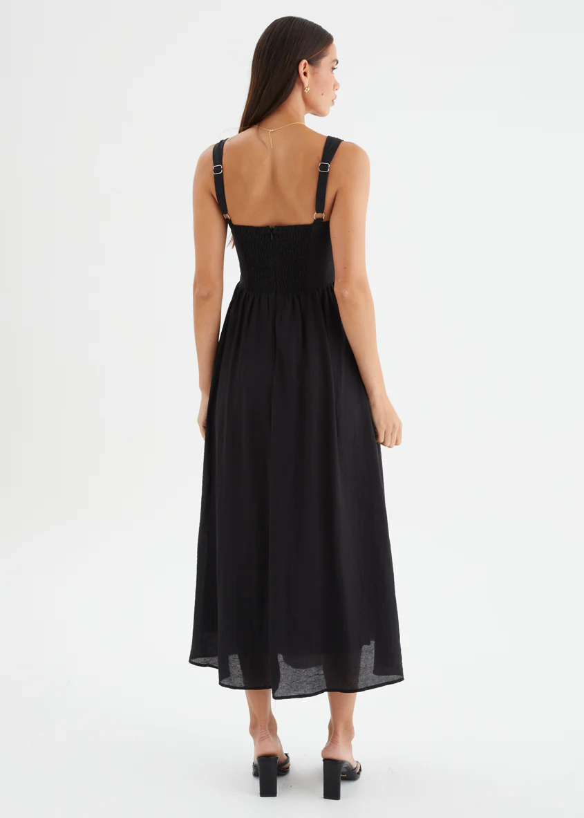 Neishia Midi Dress - Black - Image 6