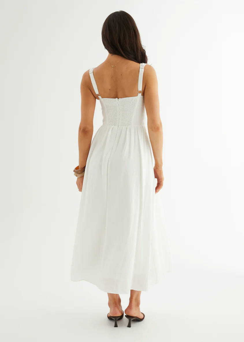 Neishia Midi Dress - Off White - Image 6