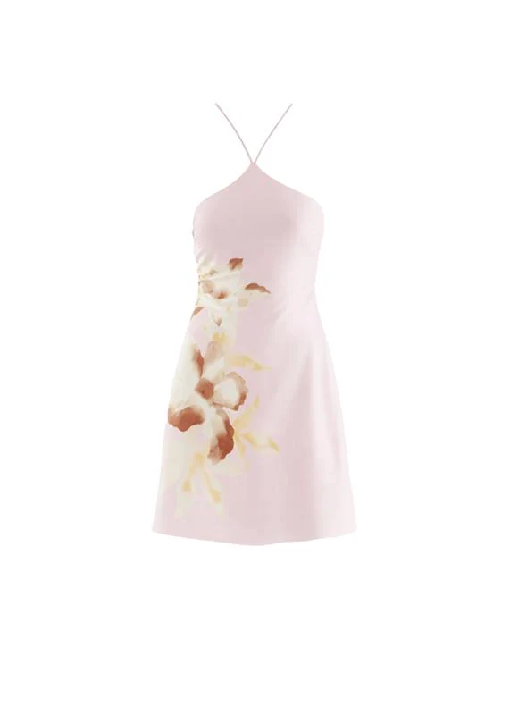Neive Halter Dress - Pink Floral - Image 2