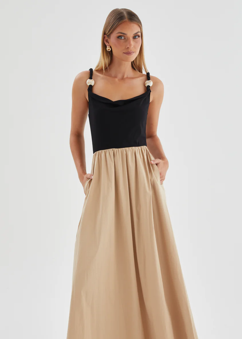 Nessina Maxi Dress - Beige Splice - Image 3