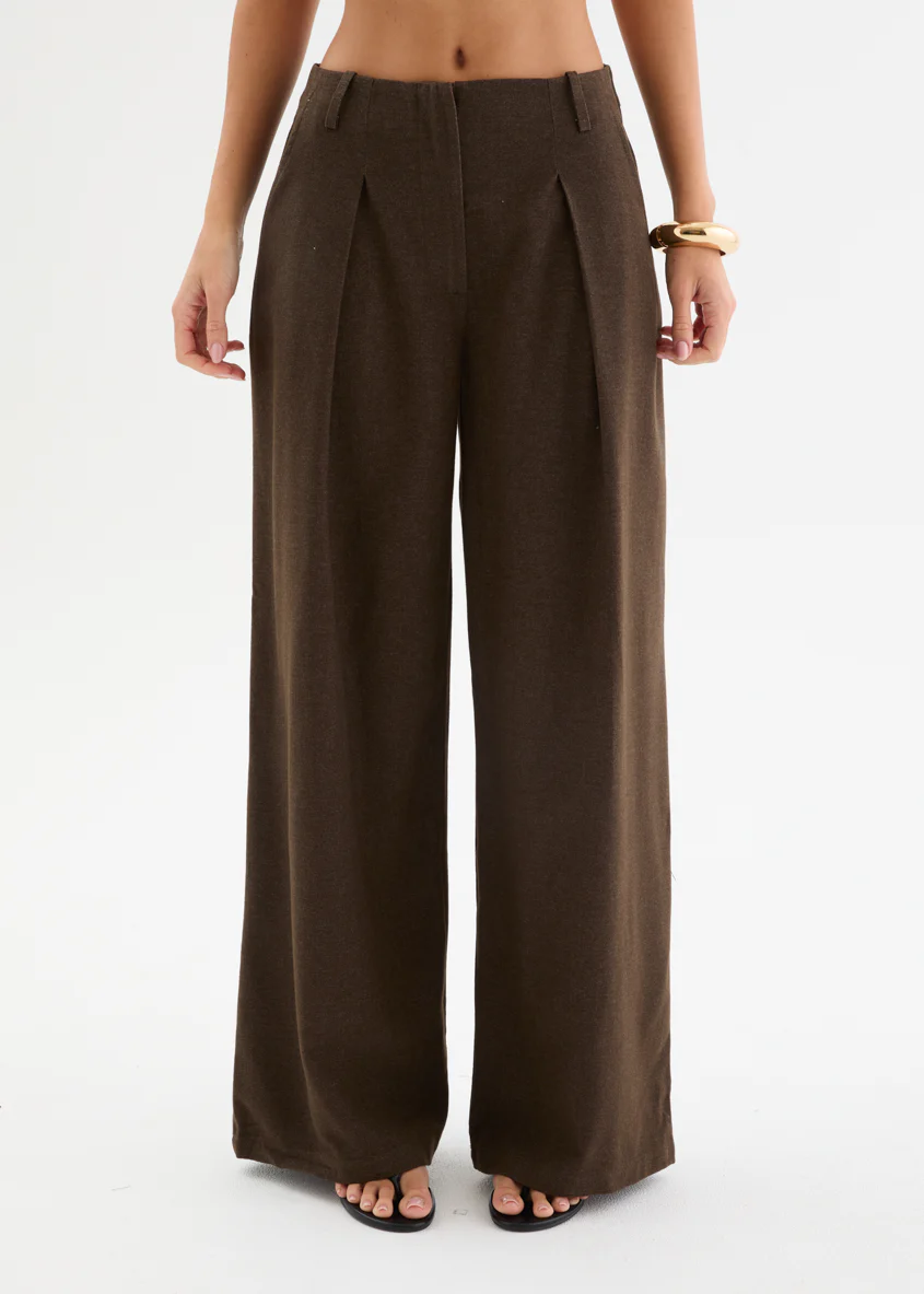 Nevada Wide Leg Pants - Espresso
