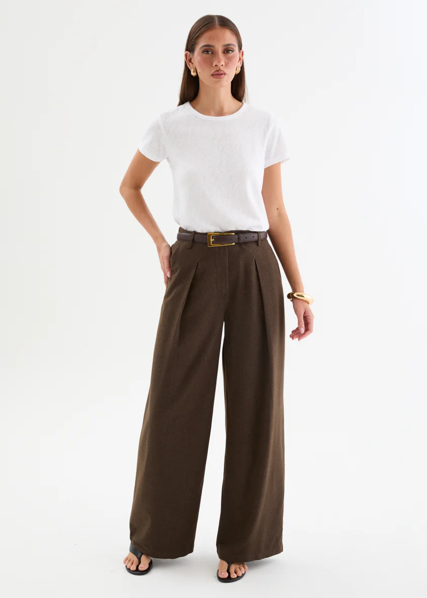 Nevada Wide Leg Pants - Espresso - Image 2