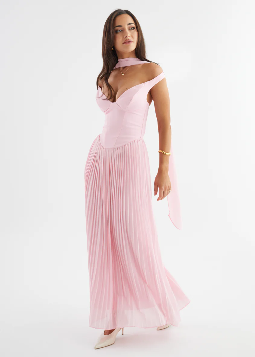 Niah Off Shoulder Maxi Dress - Pink - Image 5