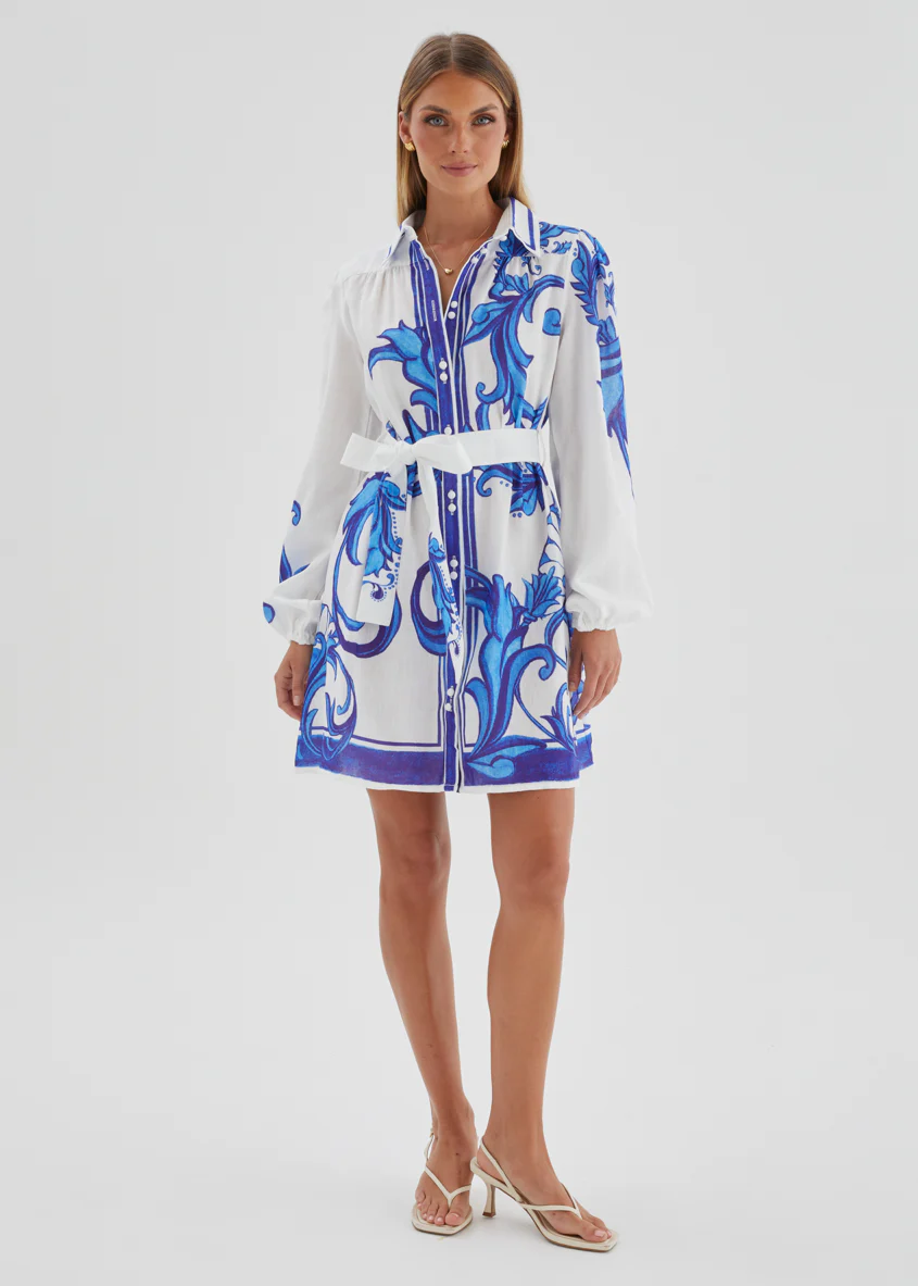 Nicoletta Dress - Blue Zayna - Image 2