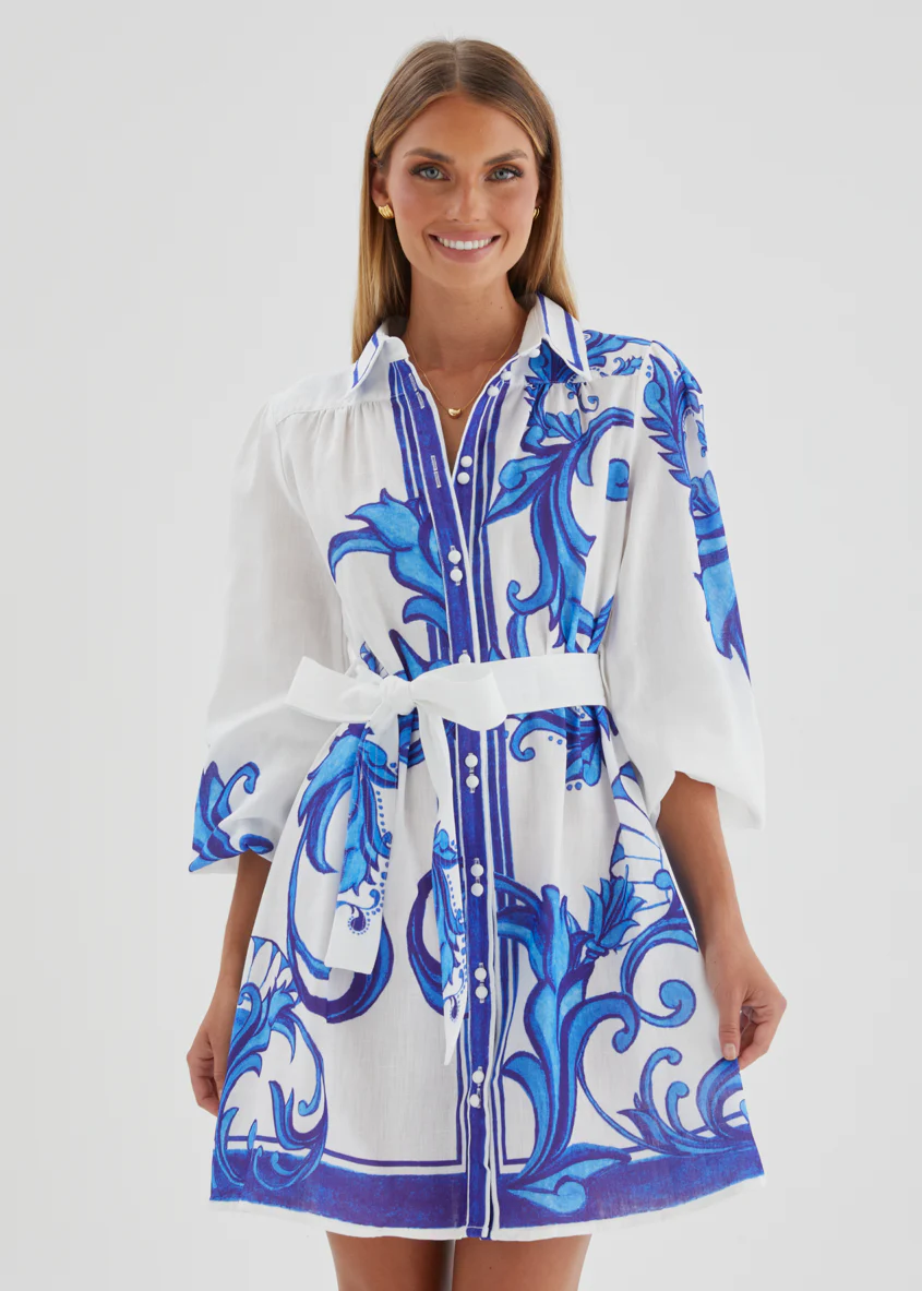Nicoletta Dress - Blue Zayna - Image 3
