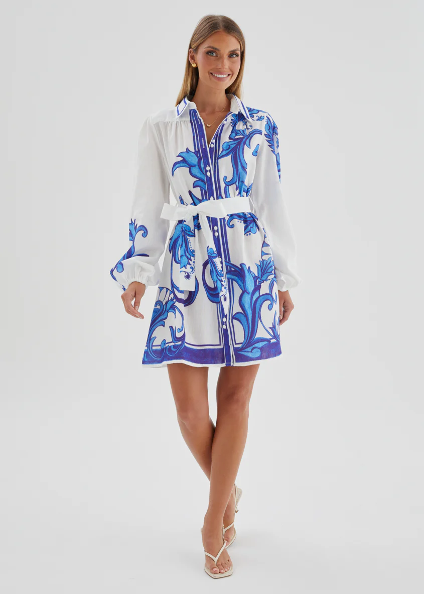 Nicoletta Dress - Blue Zayna - Image 4