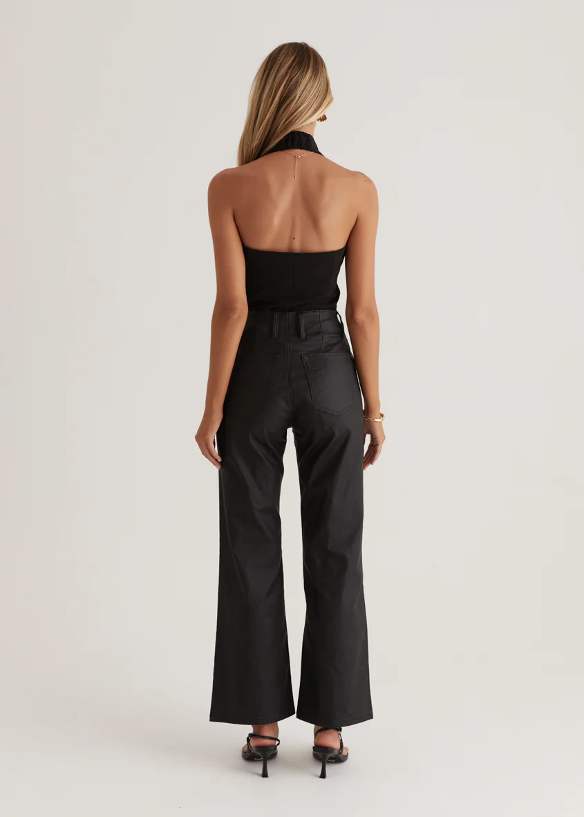 Nika Coated Pants - Black - Image 14