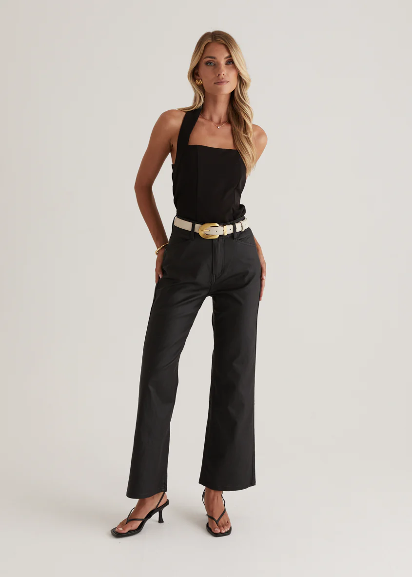 Nika Coated Pants - Black - Image 8