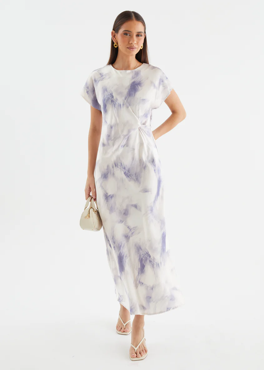 Odesza Maxi Dress - Purple Abstract - Image 2