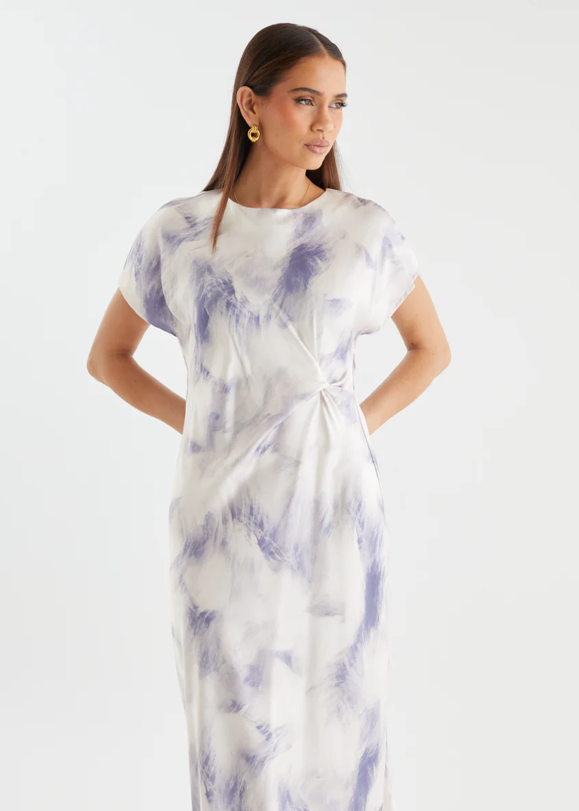 Odesza Maxi Dress - Purple Abstract - Image 3