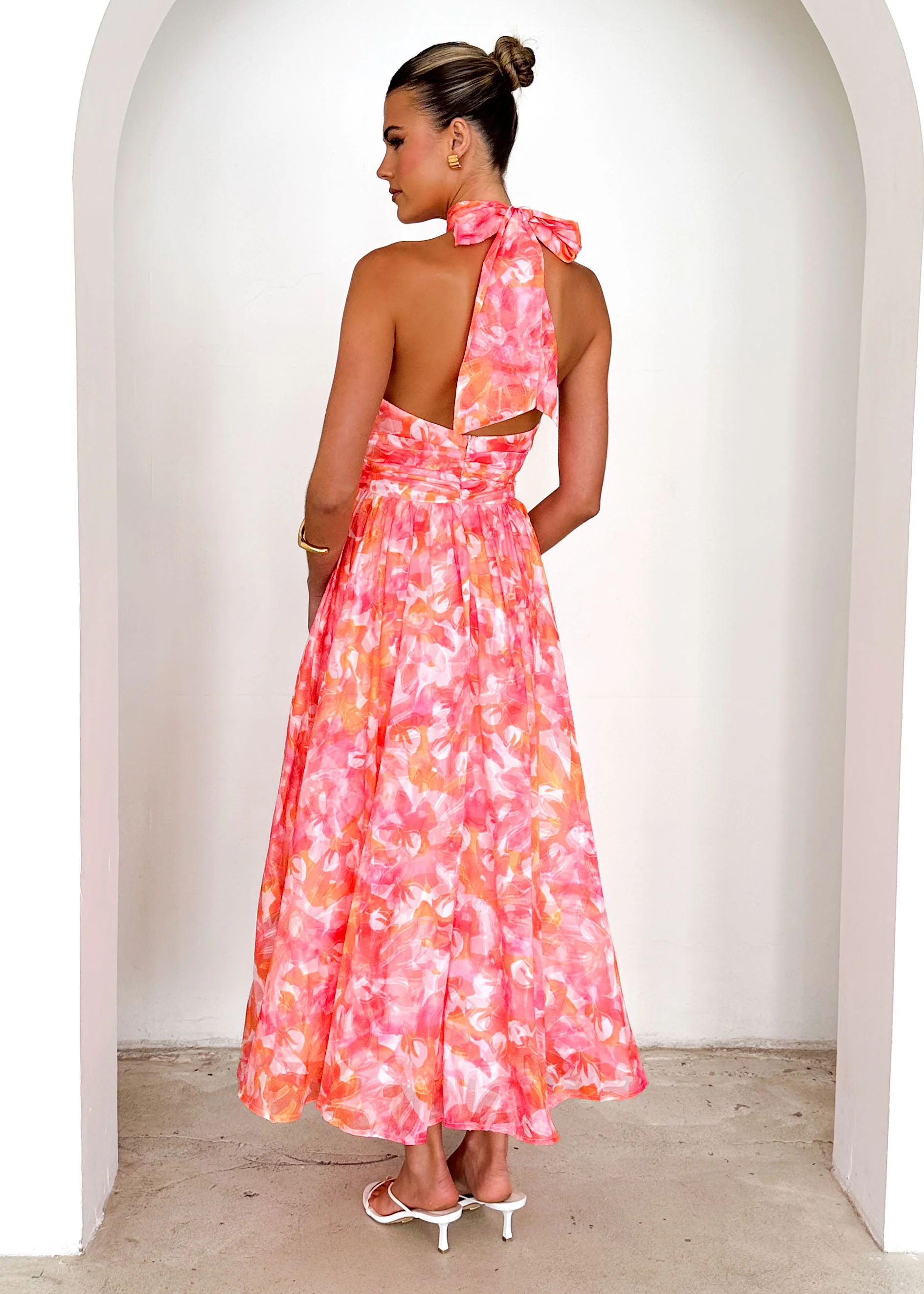 Ohio Halter Maxi Dress - Pink Splash - Image 5