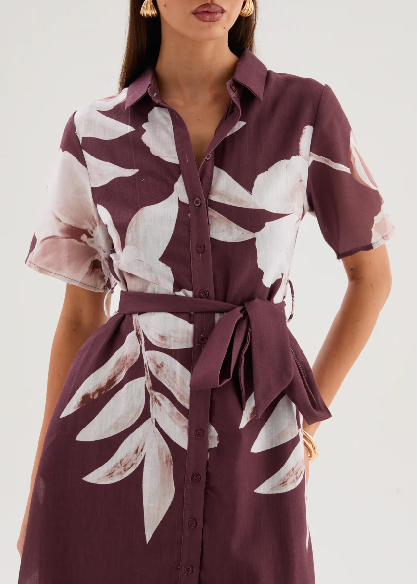 Okana Midi Dress - Chocolate Floral - Image 2