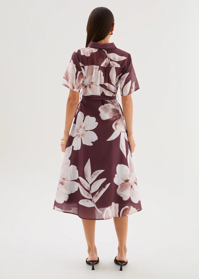Okana Midi Dress - Chocolate Floral - Image 6