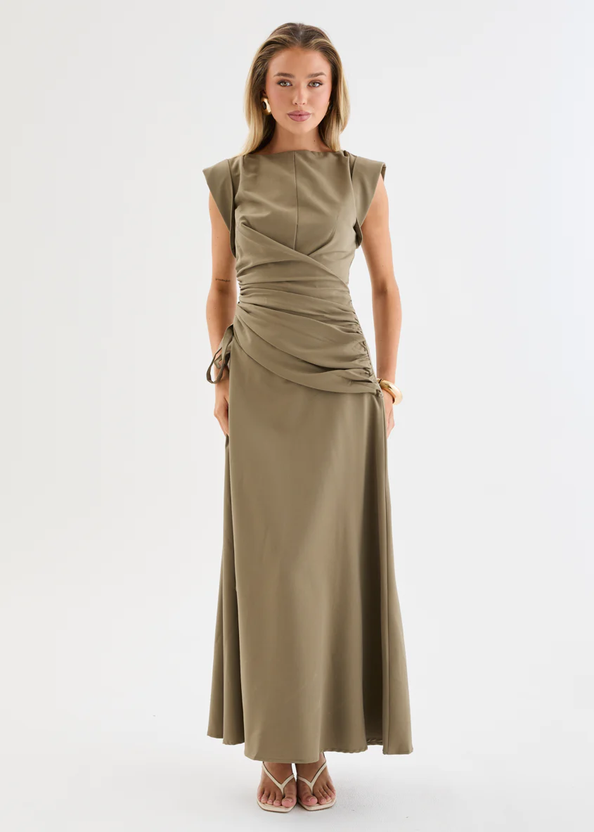 Olowen Maxi Dress - Olive - Image 3
