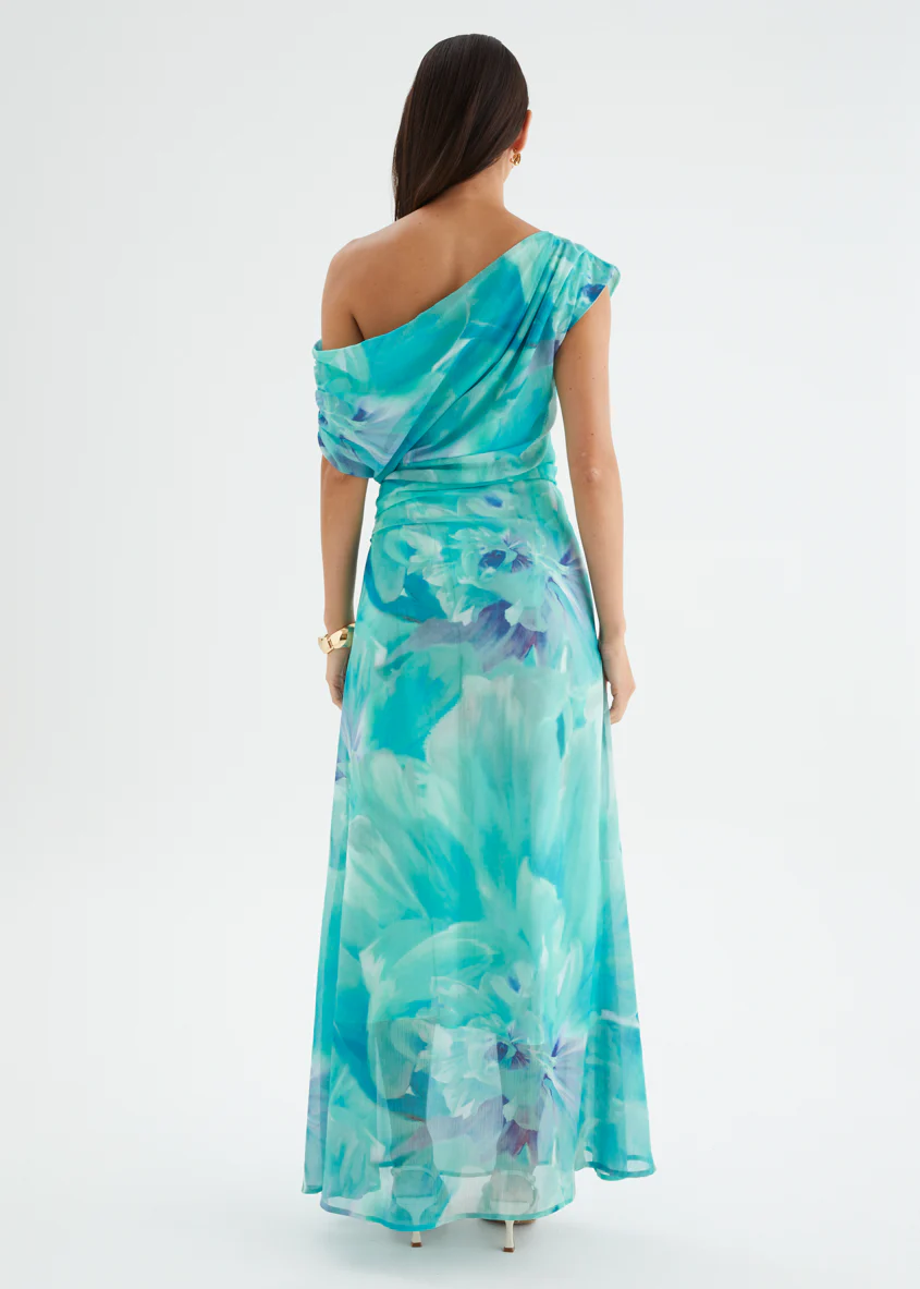 Olsen Off Shoulder Maxi Dress - Blue Aster - Image 9
