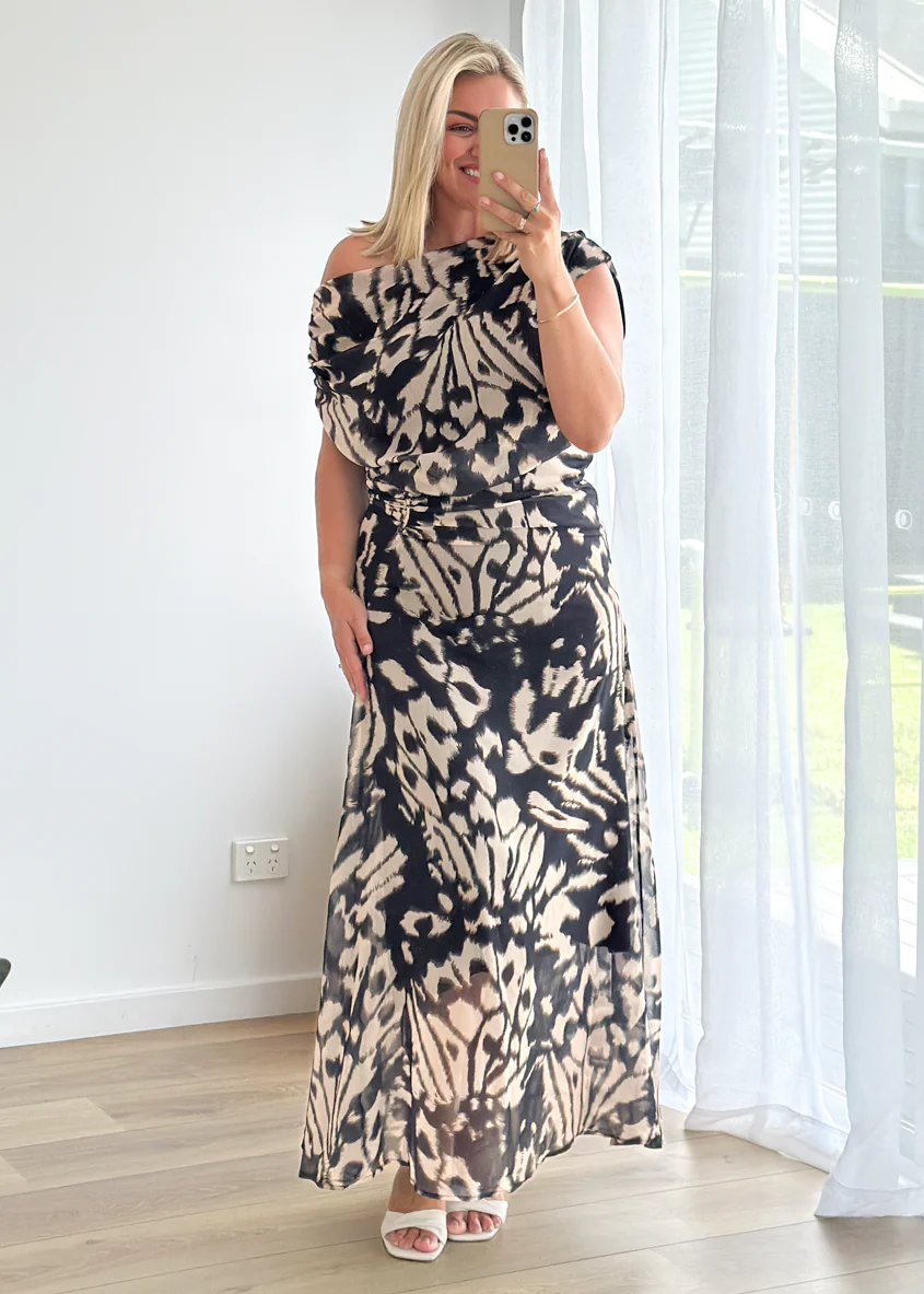 Olsen Off Shoulder Maxi Dress - Butterfly Effect - Image 8