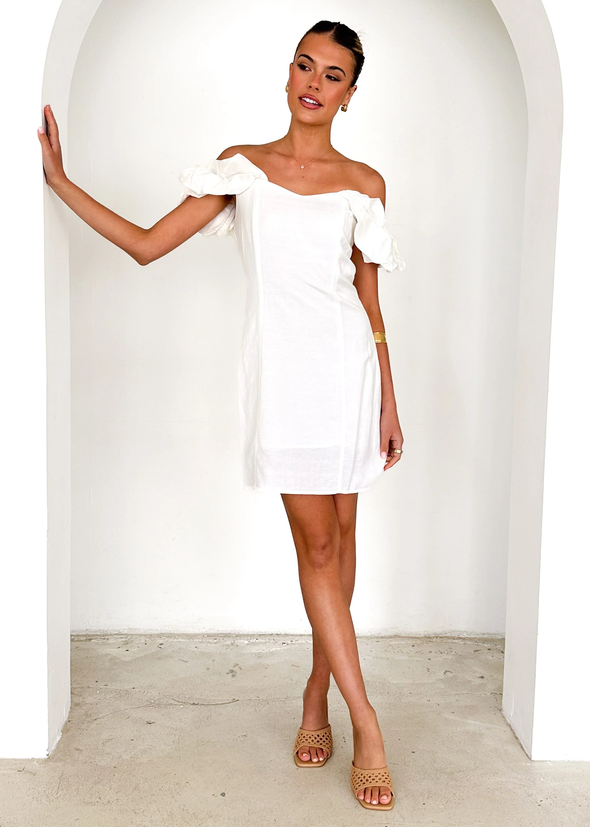 Ophelia Dress - Off White - Image 9
