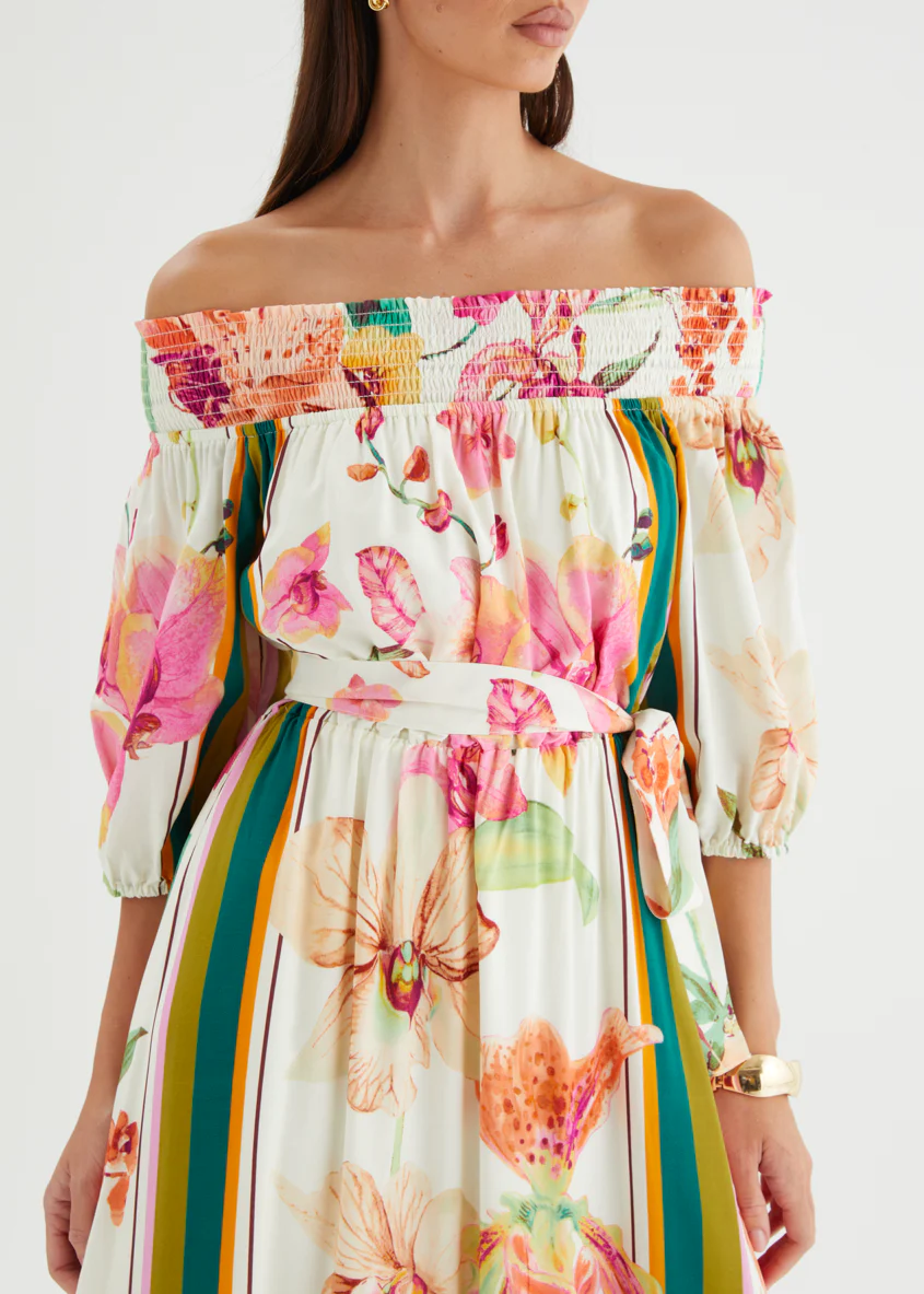 Oriel Off Shoulder Maxi Dress - Botanical Garden - Image 7