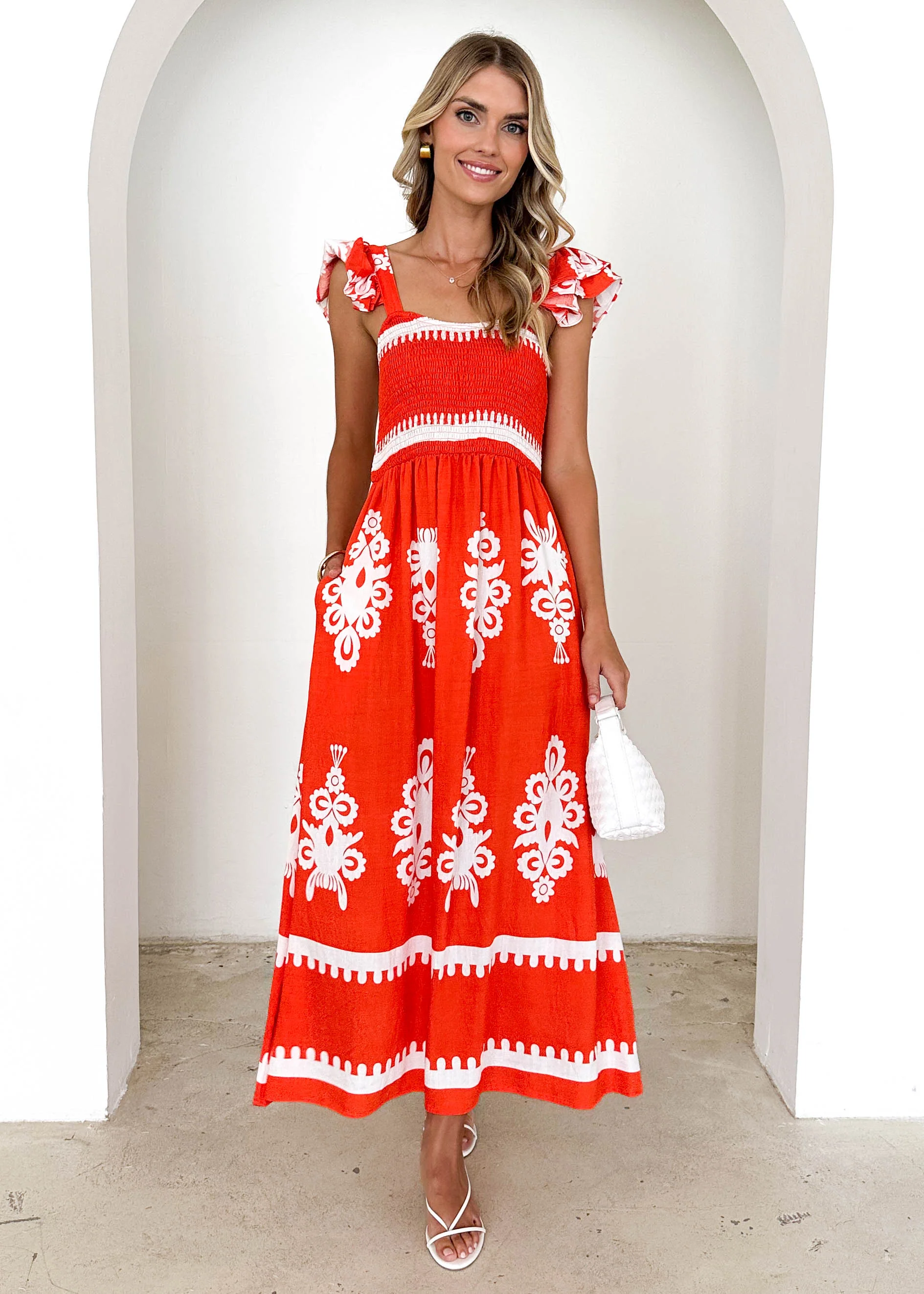Outlaw Maxi Dress - Tangerine - Image 3