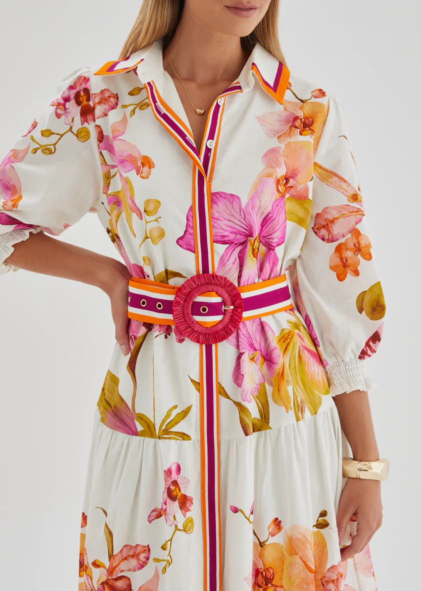 Pabla Maxi Dress - Fuchsia Orchids - Image 10