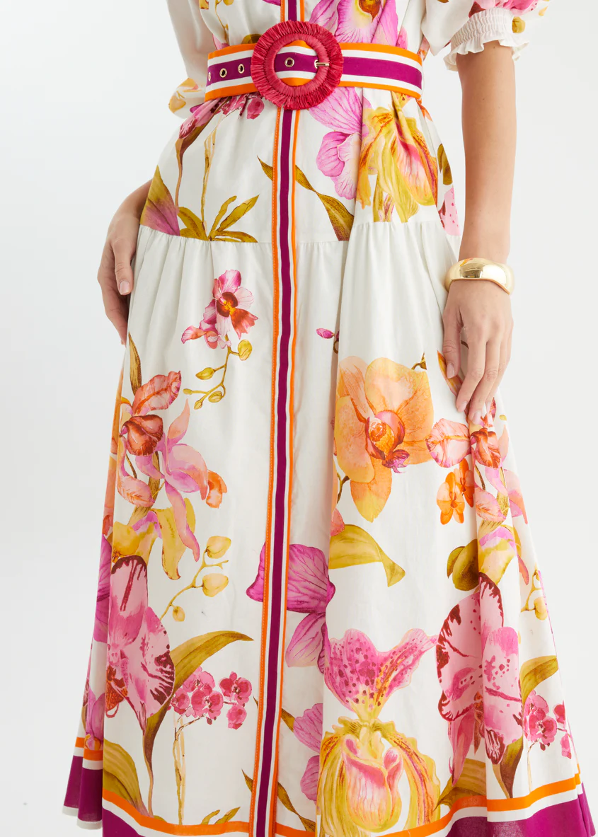 Pabla Maxi Dress - Fuchsia Orchids - Image 15