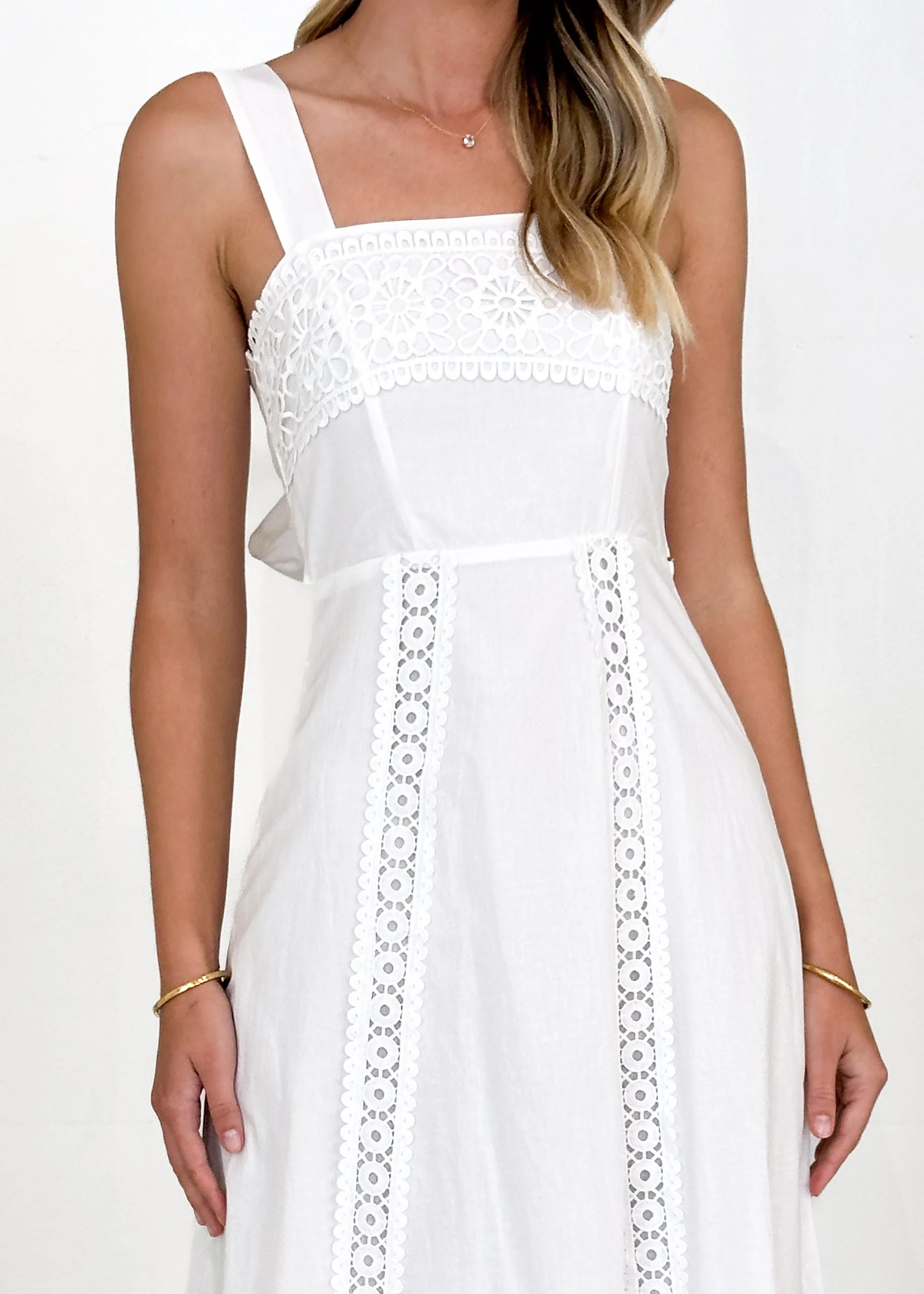 Palace Maxi Dress - Off White - Image 9