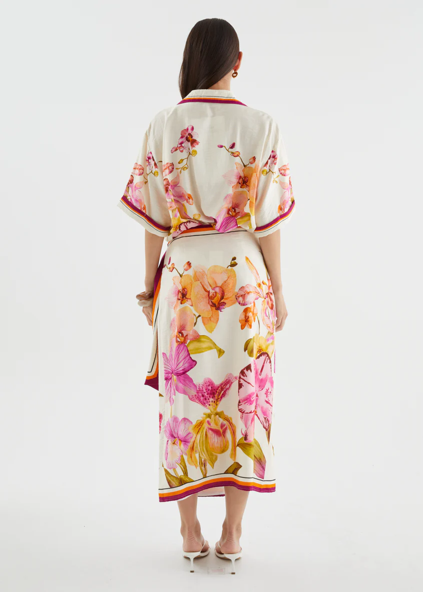 Pamalee Midi Skirt - Fuchsia Orchids - Image 19