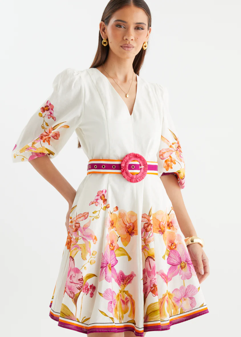 Panama Dress - Fuchsia Orchids - Image 2