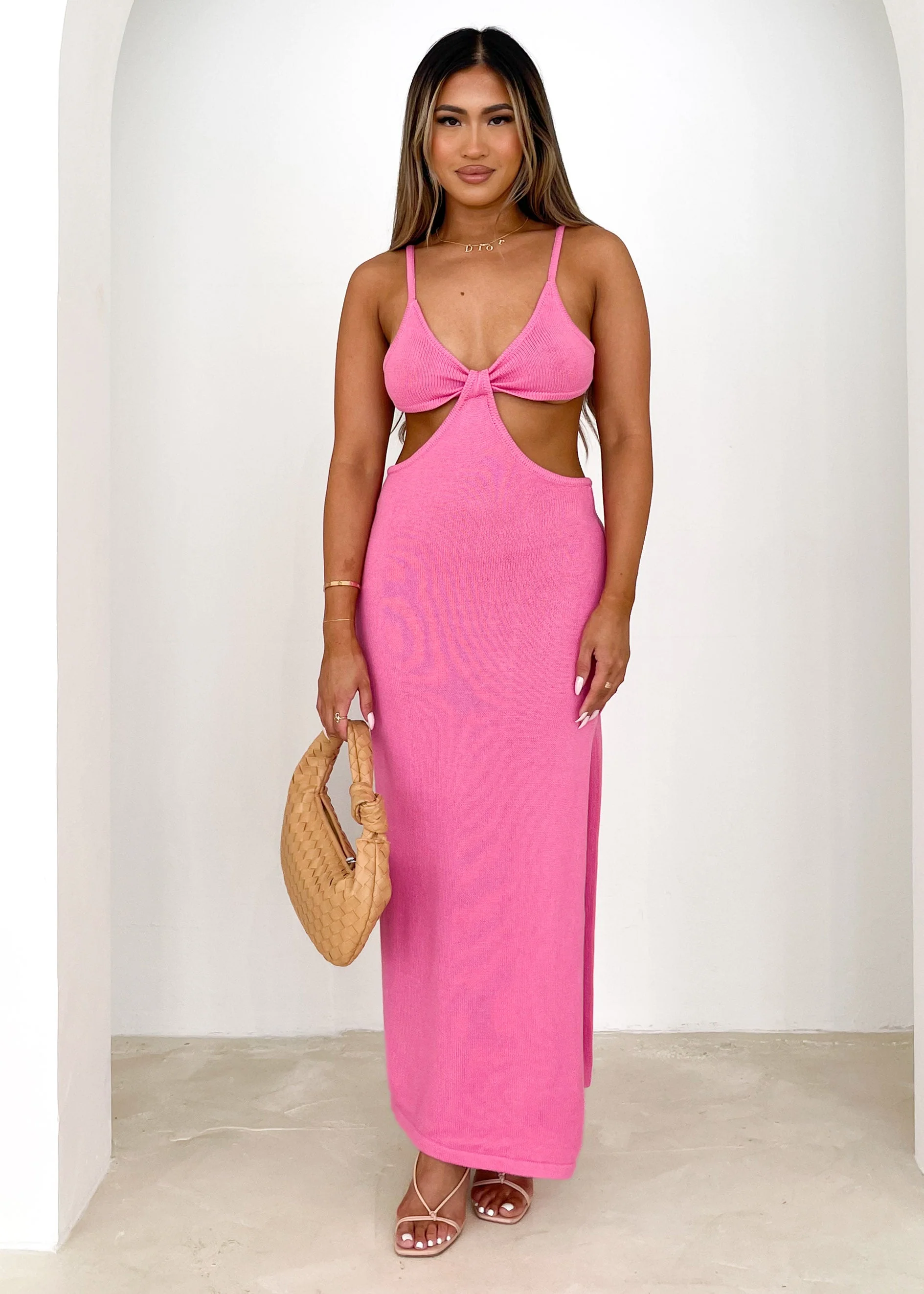 Paramount Cut Out Midi Dress - Pink - Image 3