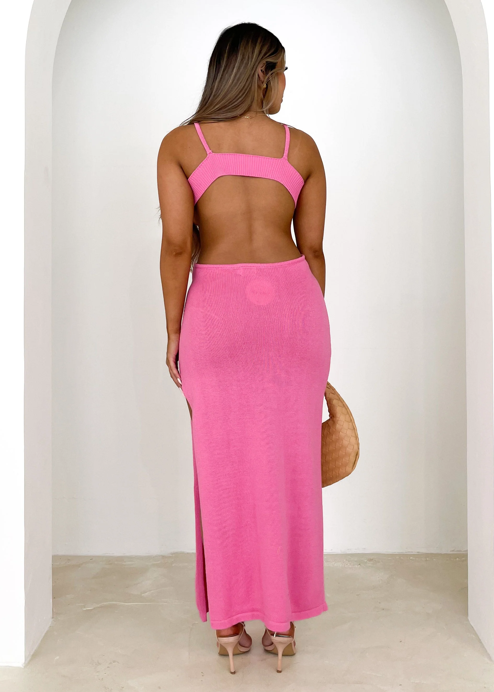 Paramount Cut Out Midi Dress - Pink - Image 7
