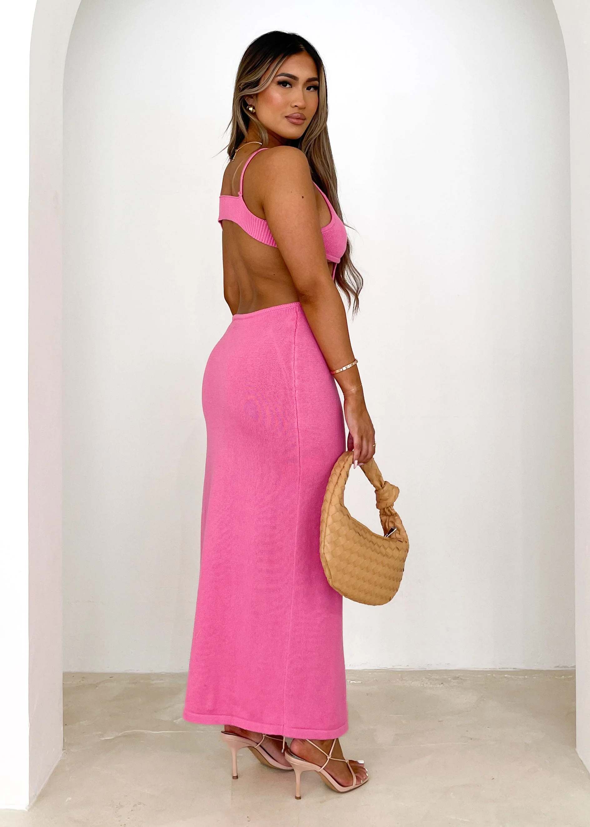 Paramount Cut Out Midi Dress - Pink - Image 8