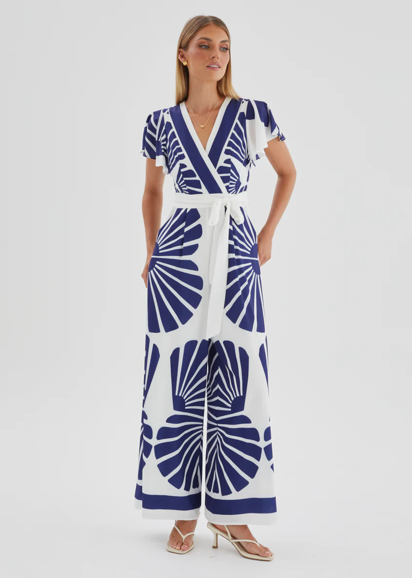 Pascha Pantsuit - Navy Leaf - Image 2