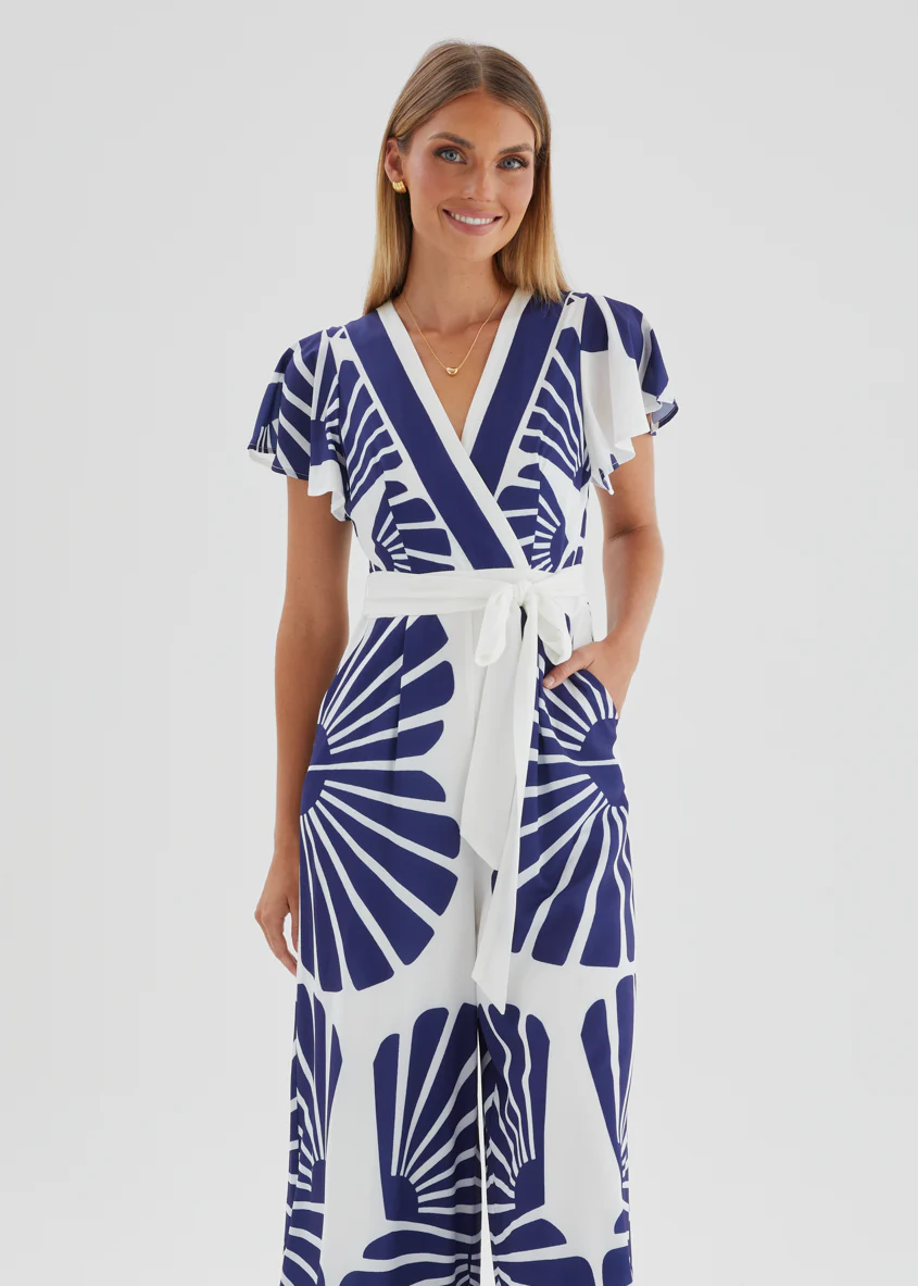 Pascha Pantsuit - Navy Leaf - Image 3