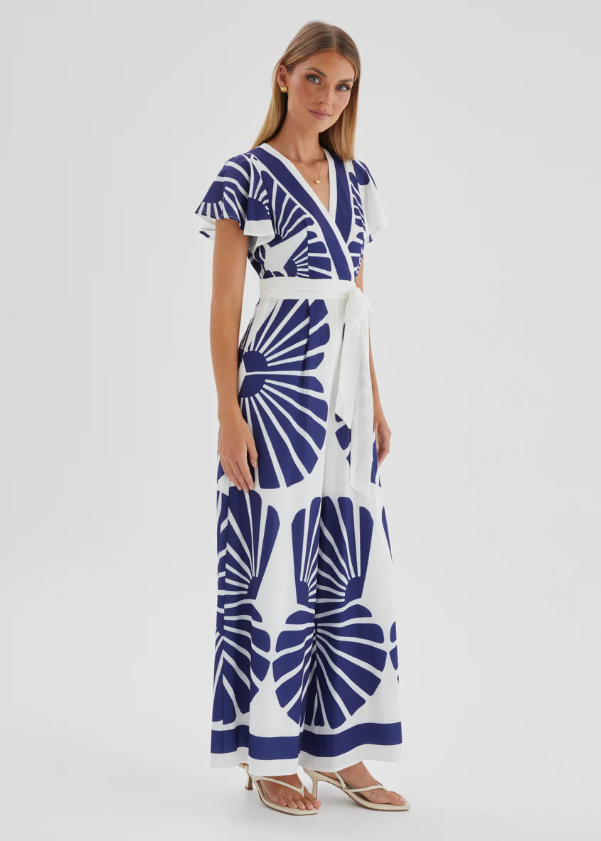 Pascha Pantsuit - Navy Leaf - Image 5