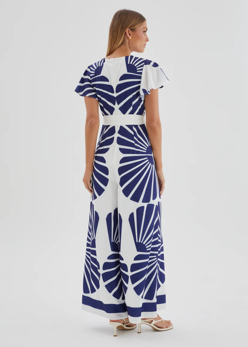 Pascha Pantsuit - Navy Leaf - Image 6