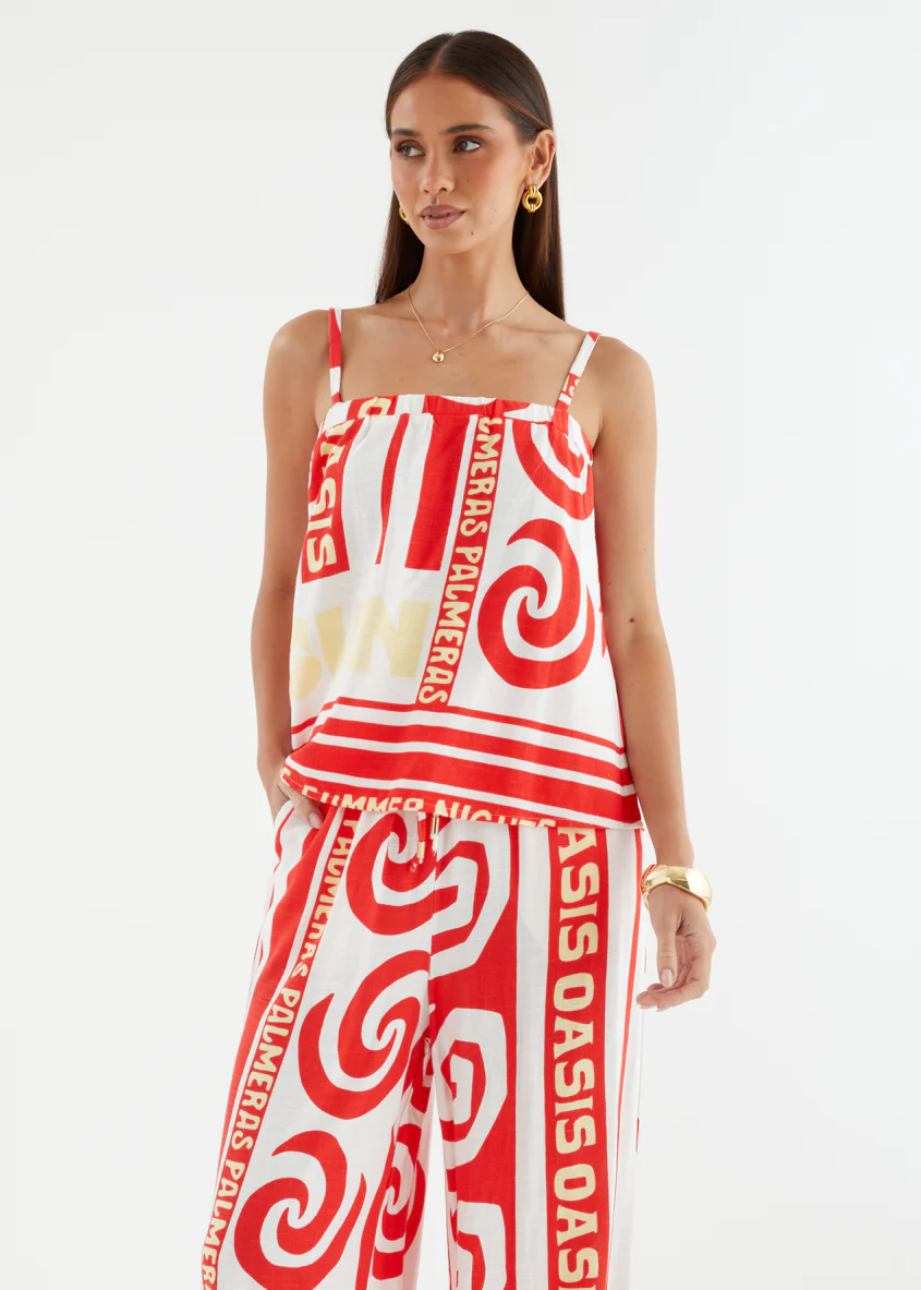 Patricia Wide Leg Pants - Palmeras - Image 5