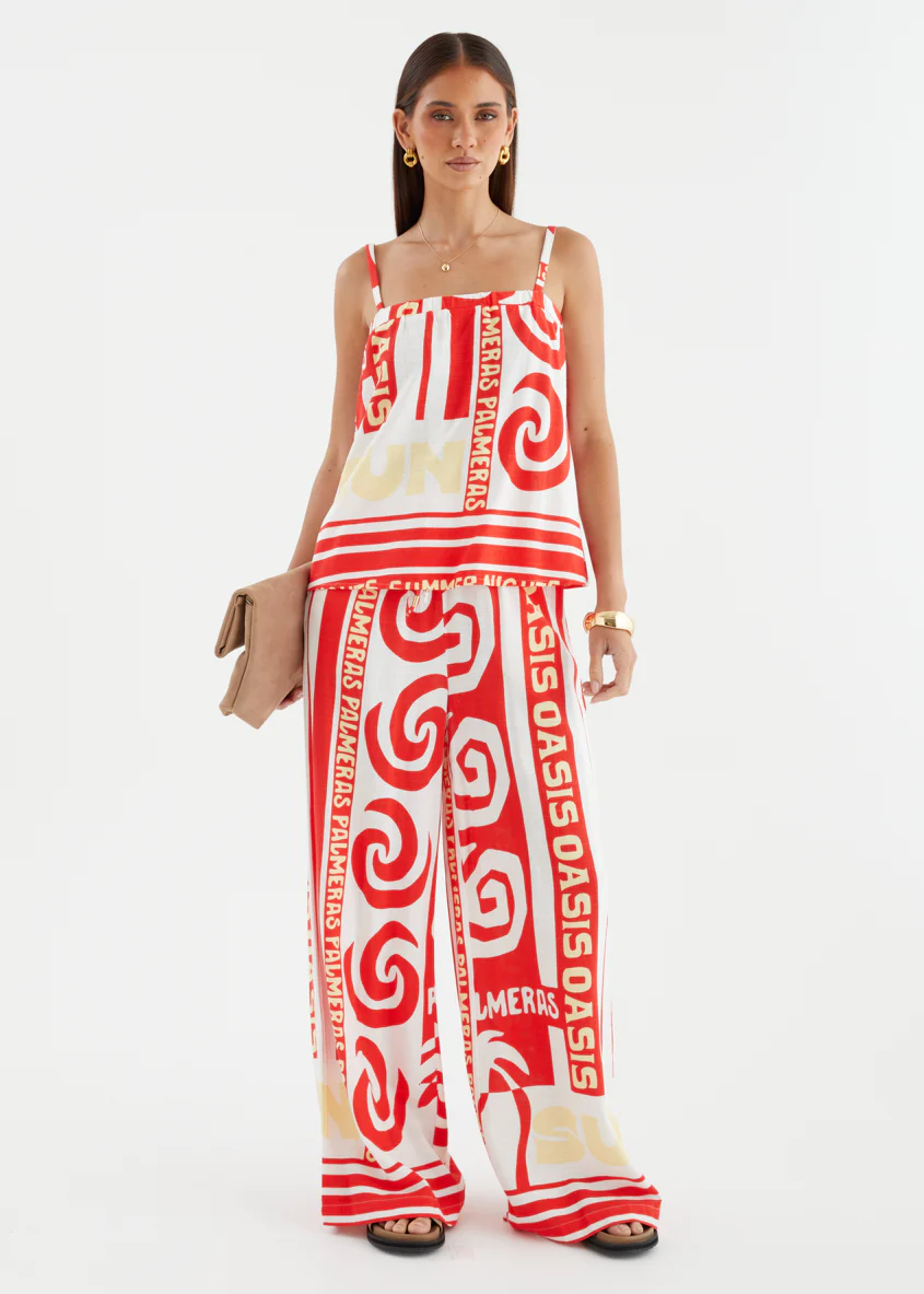 Patricia Wide Leg Pants - Palmeras - Image 7