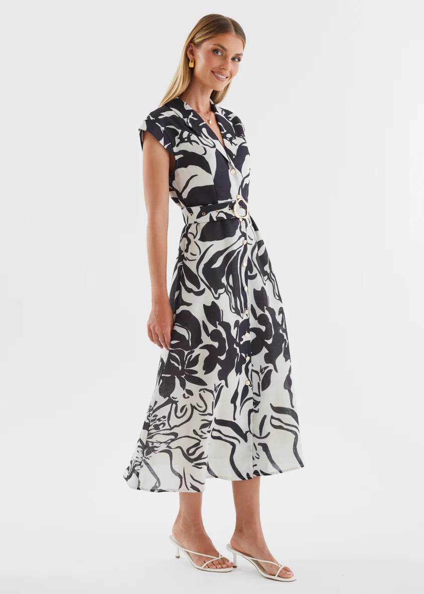 Payson Maxi Dress - Black Floral - Image 7