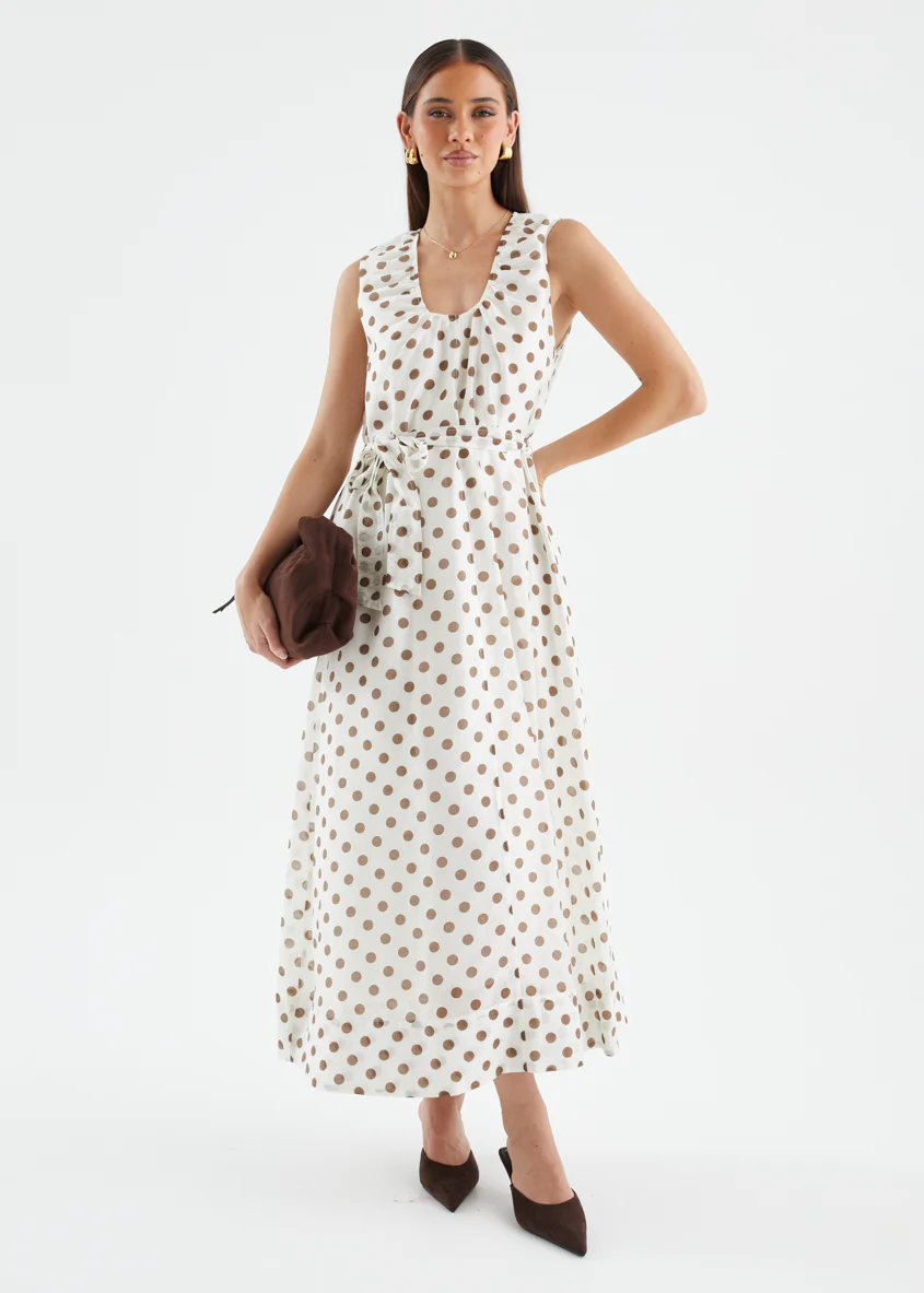Poppi Maxi Dress - Vanilla Polka - Image 10