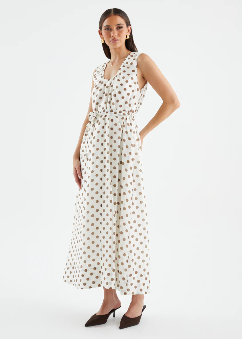 Poppi Maxi Dress - Vanilla Polka - Image 11