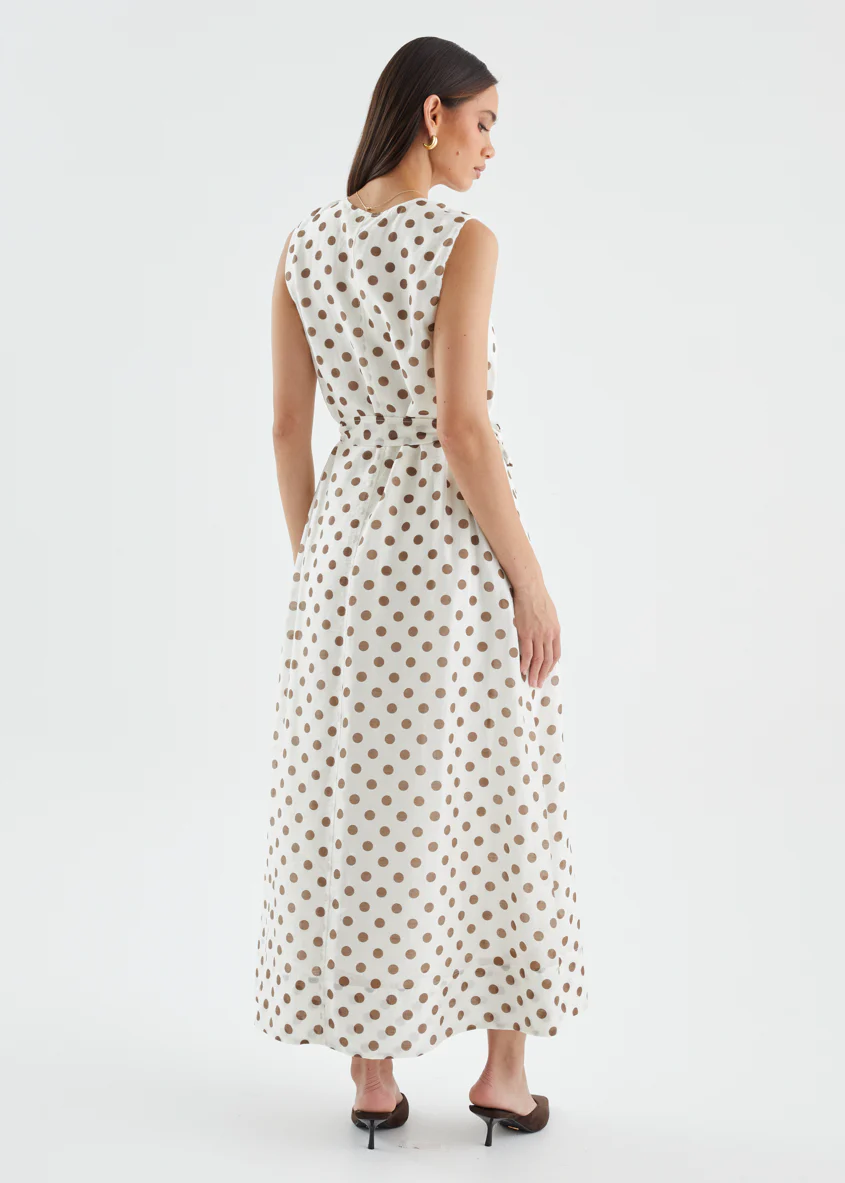 Poppi Maxi Dress - Vanilla Polka - Image 12