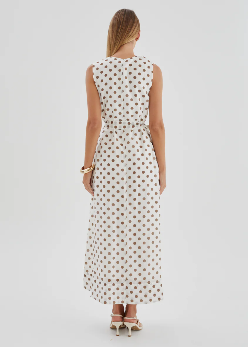Poppi Maxi Dress - Vanilla Polka - Image 8
