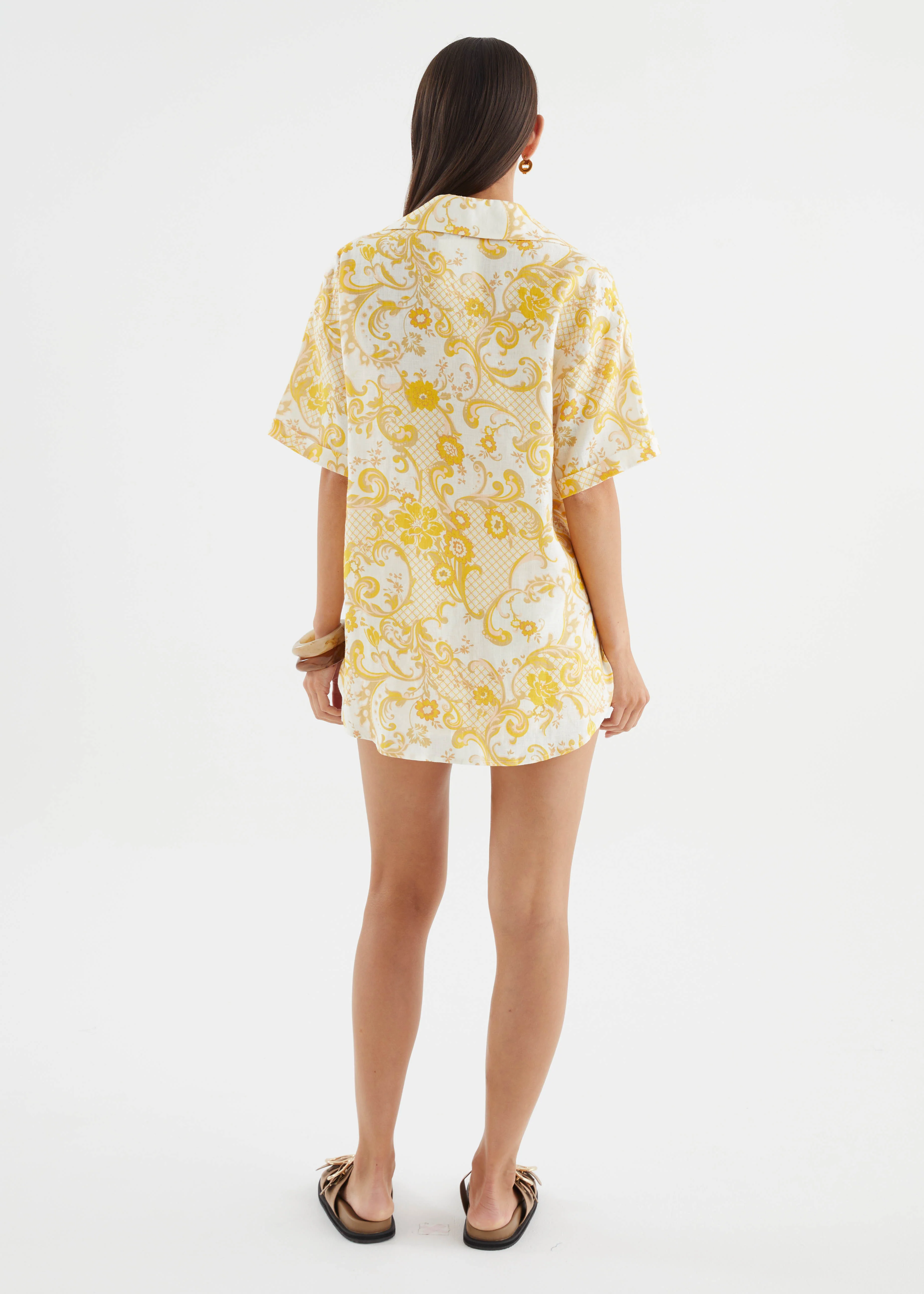 Positano Linen Shirt - Pineapple Paisley - Image 7